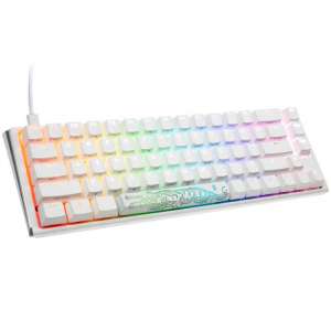 Ducky One 3 Classic Pure White SF Klawiatura Gamingowa RGB LED - MX-Silent-Red (US)