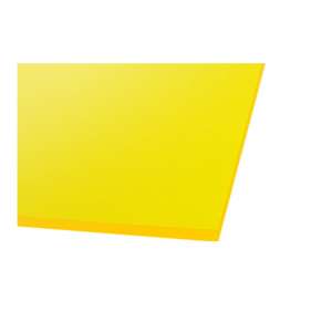 Szkło akrylowe GS przejrzyste, fluorescencyjny żółty 400x400mm