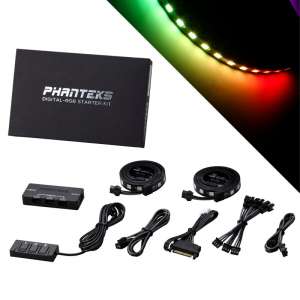 PHANTEKS Digital-RGB Starter Kit inkl Kontroler i 2x pasek LED