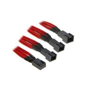BitFenix ​​3-Pin do 3x 3-Pin Adapter 60cm - rękaw czerwony / czarny
