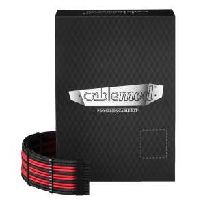 CableMod  PRO ModMesh C-Series RMi oraz RMx Cable Kit - czarno/czerwony