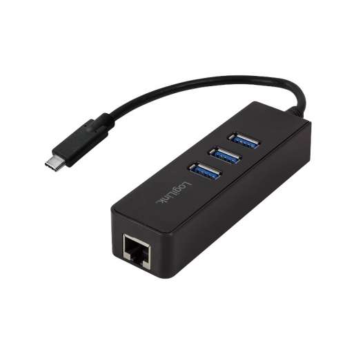 LogiLink Adapter Gigabit Ethernet do USB 3.0 z hubem USB-301839