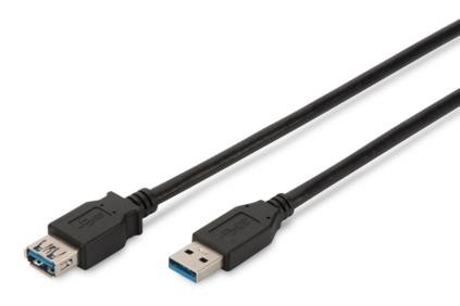 Digitus Kabel przedłużający USB 3.1 Gen.1 SuperSpeed 5Gbps Typ USB A/USB A M/Ż 3m Czarny-206040