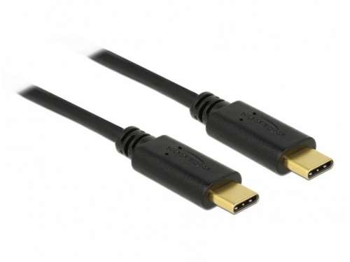 Delock Kabel USB-C M/M 2.0 0.5m czarny E-Marker-290292