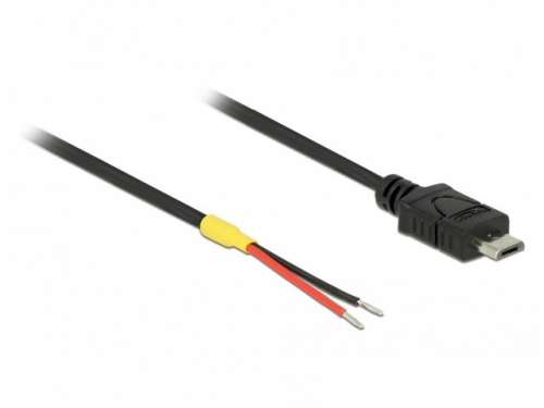 Delock Kabel USB micro BM - 2x luźne przewody (VCC/GND) 0.2m-301404