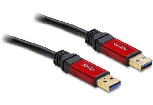 Delock Kabel USB-A M/M 3.0 2m czarny premium-413491