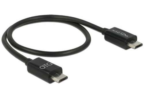 Delock Kabel USB MICRO M/ M 2.0 0.3M OTG czarny-413509