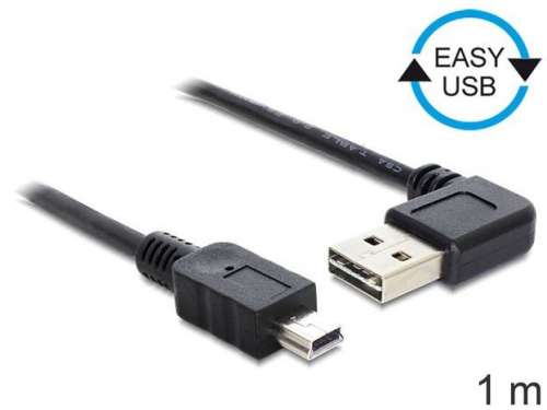 Delock Kabel USB MINI(M)- USB-A(M) 2.0 1m kątowy-413531