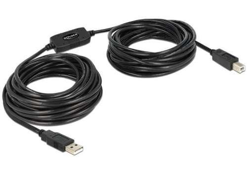 Delock Kabel USB-A(M)-USB-B(M) 2.0 11m czarny-413541