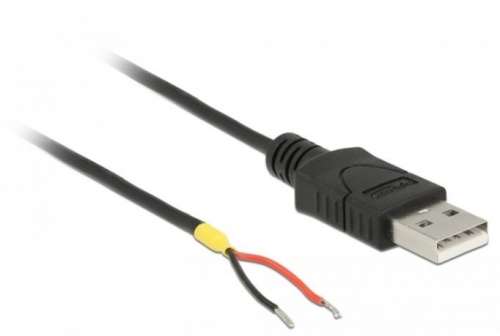 Delock Kabel RASPBERRY  USB-A(M) 2.0-2X luźne przewody (VCC/GND)-413586