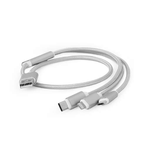 Gembird Kabel USB 3w1 do ładowania/1m/srebrny-287314