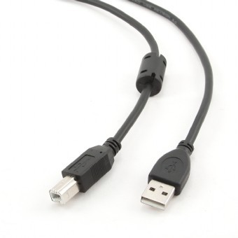 Gembird Kabel USB 2.0 typu AB AM-BM 4,5m FERRYT czarny-187926