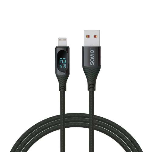 Savio Kabel USB z wyświetlaczem, 12W, 1m, CL-173-2914305
