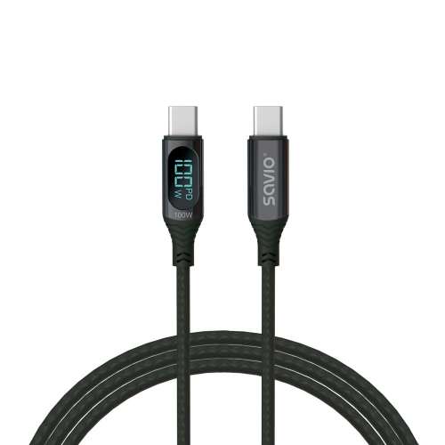 Savio Kabel USB z wyświetlaczem, 100W, CL-174-2914307