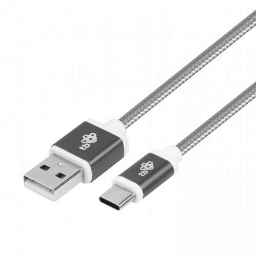 TB Kabel USB-USB C 1.5m szary sznurek-303492