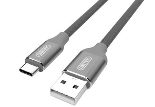Unitek Kabel PREMIUM USB-USB-C 2.0; GRAY; Y-C4025AGY-244439