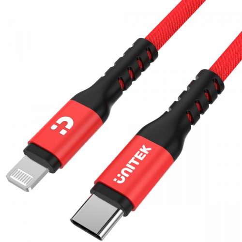 Unitek Kabel USB Typ-C - Lightning C14060RD 1,0m, M/M, MFI-348467