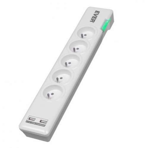 EVER Listwa antyprzepięciowa ELITE USB 1.5m T/LZ11-ELI015/0000-326186
