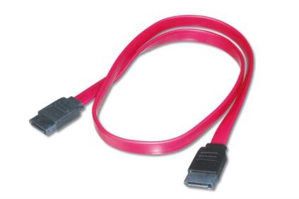 Digitus Kabel połączeniowy Serial ATA Typ SATA (7pin)/SATA (7pin) Ż/Ż 0,5m Czerwony-1938756