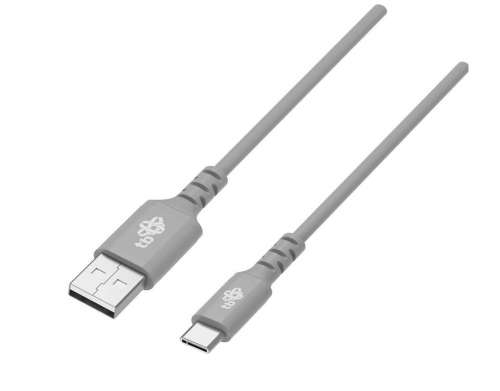 TB Kabel USB-USB C 2m silikonowy szary Quick Charge-2115754