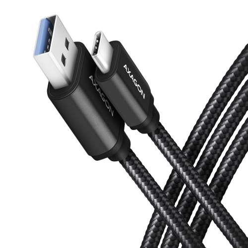 Kabel BUCM3-AM15AB USB-C  USB-A, 1.5m, USB 3.2 Gen 1 3A, ALU, oplot, czarny-3242190