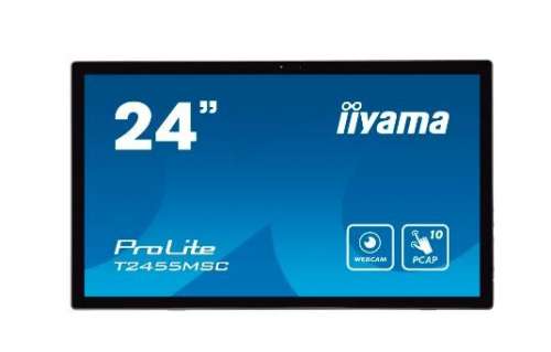 IIYAMA Monitor dotykowy 24 cale T2455MSC-B1 POJ.10PKT.IPS,HDMI,DP,USB3.0,CAM,MIC-3246764