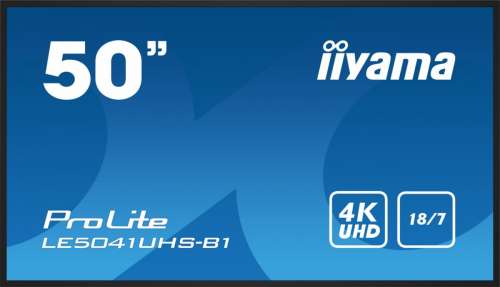 IIYAMA Monitor wielkoformatowy 50 cali LE5041UHS-B1 VA,4K,18/7,LAN,USB,HDMI-3246810