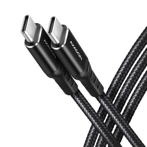 Kabel BUCM-CM10AB USB-C  USB-C 2.0, 1m, PD 60W, 3A, ALU, oplot Czarny-3250762
