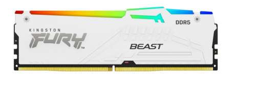 Kingston Pamięć DDR5 Fury Beast RGB  16GB(1*16GB)/5200  CL40 Biała-3293444