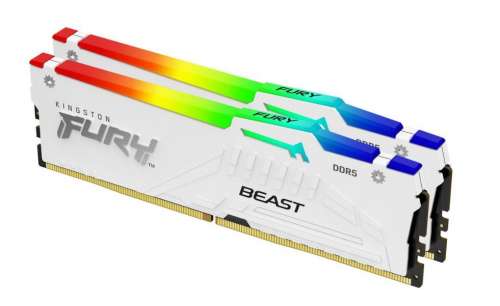 Kingston Pamięć DDR5 Fury Beast RGB  32GB(2*16GB)/5200  CL36 Biała-3293439