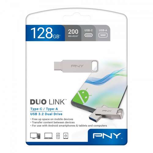 PNY Pendrive 128GB USB 3.2 Duo-Link P-FDI128DULINKTYC-GE-3293149