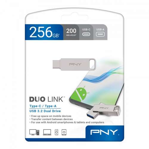 PNY Pendrive 256GB USB 3.2 Duo-Link P-FDI256DULINKTYC-GE-3293162