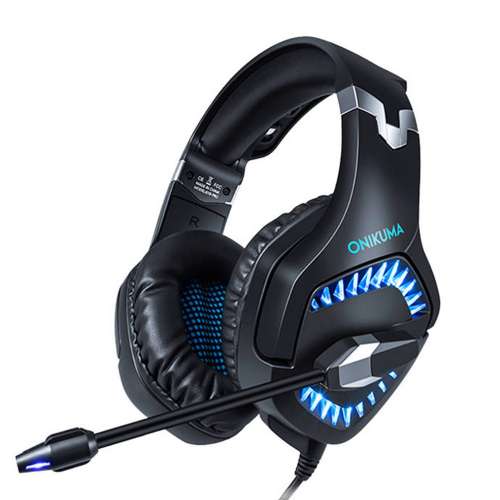 Słuchawki gamingowe K1 PRO czarno-niebieskie (przewodowe)-3475488