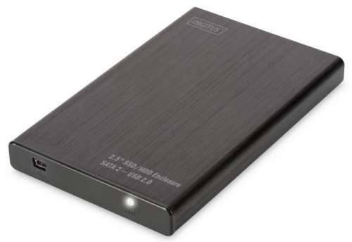 Digitus Obudowa zewnętrzna USB 2.0 na dysk SSD/HDD 2.5" SATA II, 9.5/7.5mm, aluminiowa-280024
