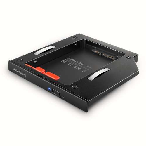 RSS-CD12 Ramka na 2,5" SSD-HDD do gniazda DVD, 12.7mm LED aluminium-2994760
