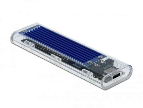 Delock Obudowa zewnętrzna dla M.2 NVME PCIe SSD z USB Type-C żeńskim Przezroczysta-410430