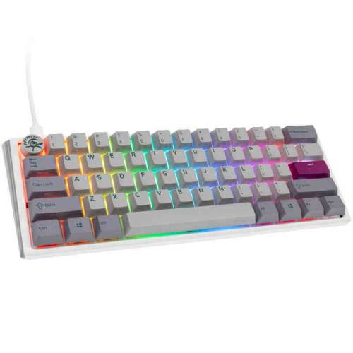 Ducky One 3 Mist Grey Mini Klawiatura Gamingowa RGB LED - MX-Blue (US)