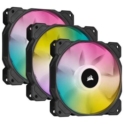 Wentylator SP120 RGB ELITE 120mm z kontrolerem Lighting Node CORE, 3pak czarny-3651150
