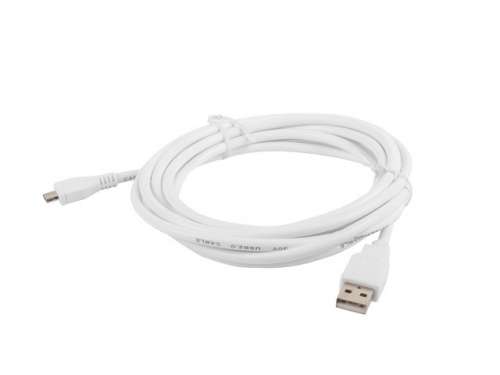 Lanberg Kabel USB 2.0 micro AM-MBM5P 3M biały-1995633