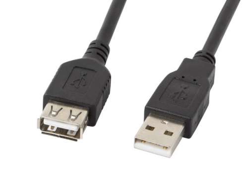 Lanberg Przedłużacz kabla USB 2.0 AM-AF czarny 3M-1995791