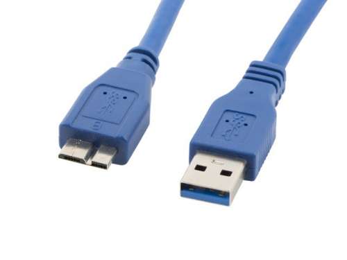 Lanberg Kabel USB 3.0 micro AM-MBM5P 0.5M niebieski-1995795