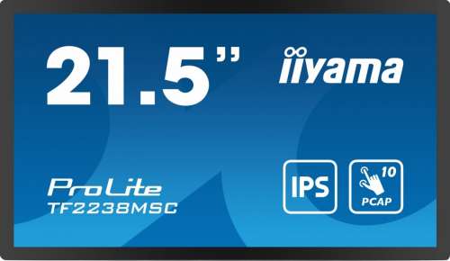IIYAMA Monitor wielkoformatowy  23.8 cala TF2438MSC-B1 IPS,FHD,DP,HDMI,2x2W,2xUSB,600(cd/m2),  10pkt.7H,IP1X(Front),Pion/Poziom-3808011