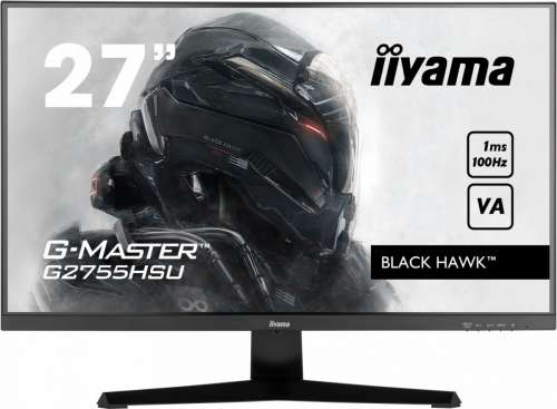 IIYAMA Monitor 27 cali G2755HSU-B1 VA,FHD,100Hz,1ms,HDMI,DP,2xUSB,2x2W-3807955