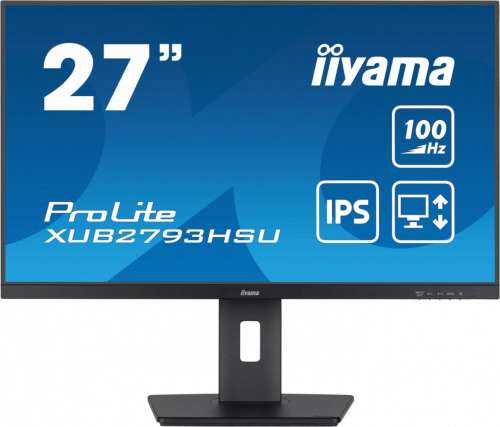 IIYAMA Monitor 27 cali XUB2793HSU-B6 IPS.HDMI.DP.2x2W.USBx2.FreeSync.Flicker-4360980