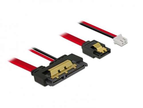 Kabel SATA DATA III(6GB/S) 22PIN(F) - SATA 7PIN(F)+2PIN(F) 10cm 5V-4407072