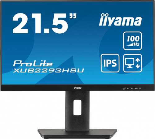 IIYAMA Monitor 21.5 cala ProLite XUB2293HSU-B6 IPS,100Hz,HAS(150mm),1ms,HDMI,DP,2xUSB, FreeSync,2x2W,PIVOT-4406454