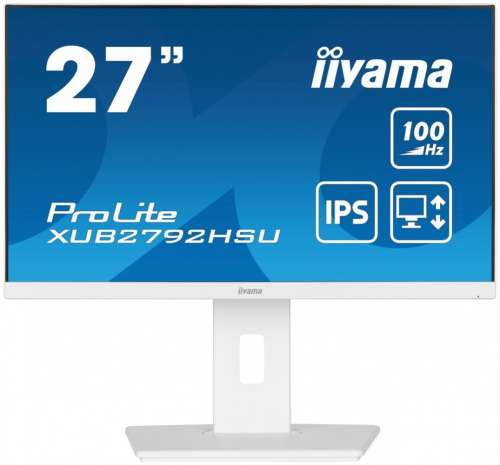 IIYAMA Monitor 27 cali ProLite XUB2792HSU-W6 IPS,HDMI,DP,100Hz,SLIM,4xUSB3.2,PIVOT,  HAS(150mm),2x2W-4406539
