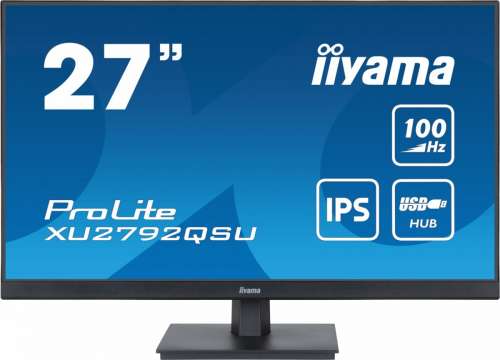 IIYAMA Monitor 27 cali ProLite XU2792QSU-B6 IPS,QHD,100Hz,HDMI,DP,4xUSB3.2,SLIM-4406566