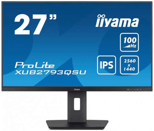 IIYAMA Monitor 27 cali ProLite XUB2793QSU-B6 IPS,QHD,HAS(150mm),100Hz,HDMI,DP,2x2W   2xUSB(3.2),FreeSync-4406616