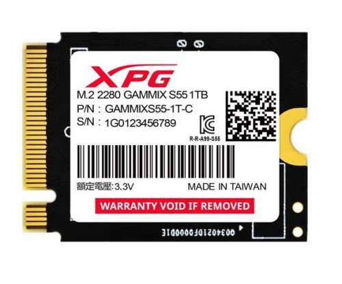 Dysk SSD XPG GAMMIX S55 1TB PCIe 4x4 5/3.7MB/s M2230 -4412001